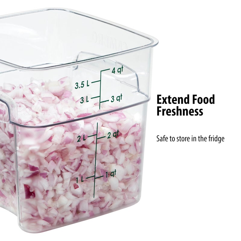 Cambro FreshPro 4Qt Food Storage Container in Clear for Industrial and Kitchen Use, Pantry Organization and Food Freshness - Image 3