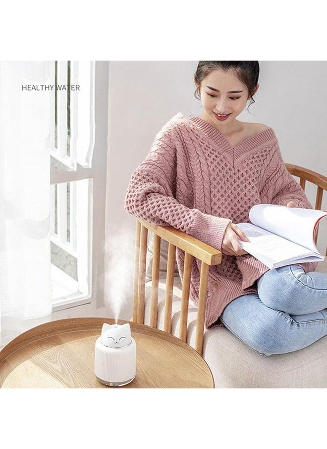 Generic 300ml Ultrasonic USB Night Light Mist Cat Air Humidifier White 16cm  - Image 3