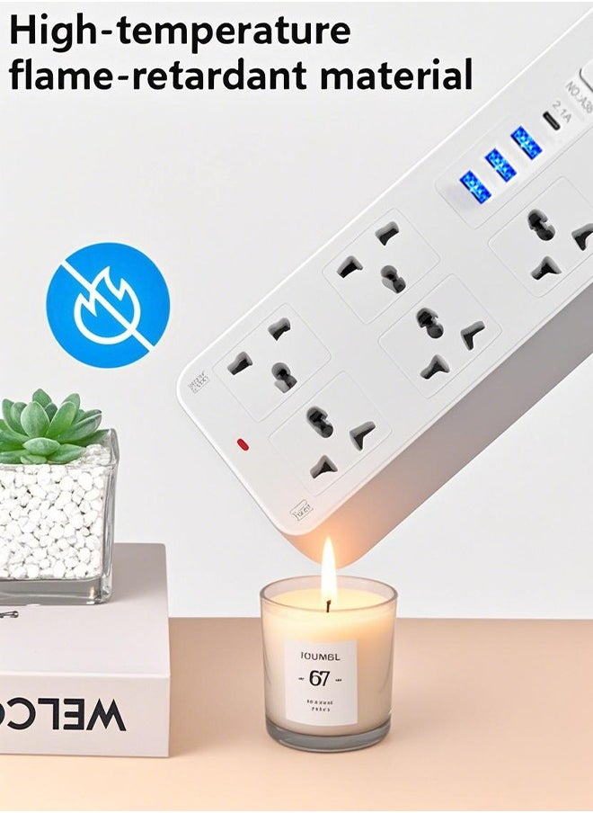 Generic 10-Outlet Surge Protector Power Strip UL-listed Heavy-Duty Extension Cord for Home, Office, Travel, Computer, Laptop, Charger  - Image 3