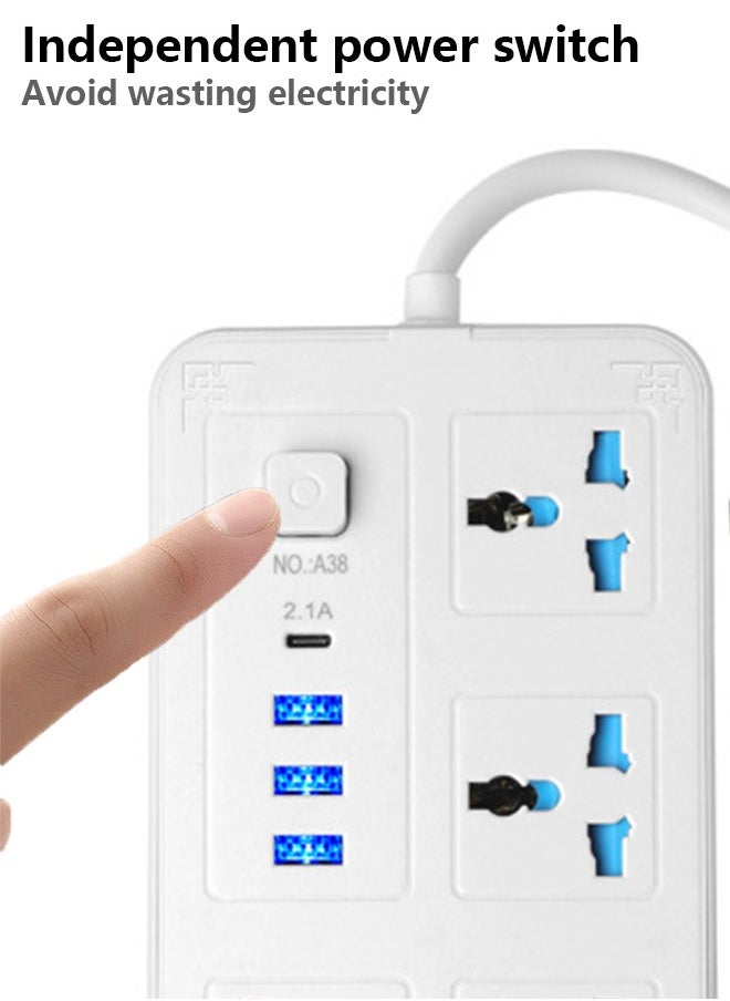 Generic 10-Outlet Surge Protector Power Strip UL-listed Heavy-Duty Extension Cord for Home, Office, Travel, Computer, Laptop, Charger  - Image 4