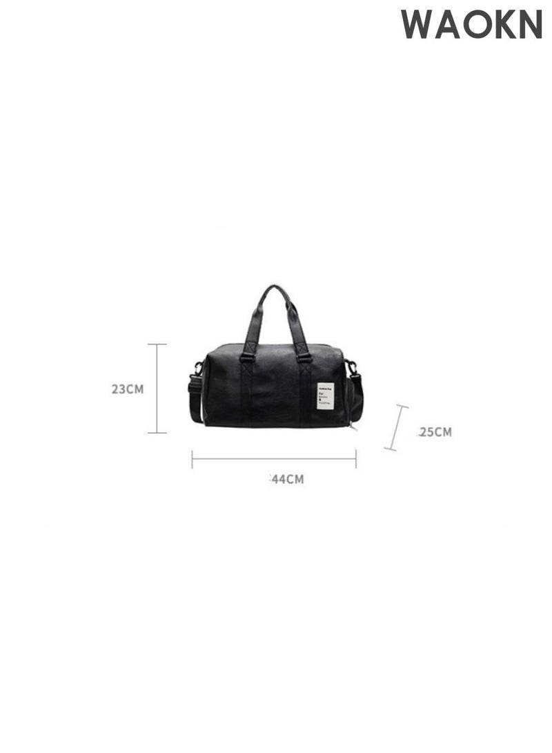 WAOKN Large capacity fitness bag, designed to be fashionable and versatile, sports and fitness bag, dry wet separation fitness bag, with shoe compartment, suitable for business bags, fitness travel bags, short distance travel bags, and men's and women's high-end portable boarding travel bags. - Image 5