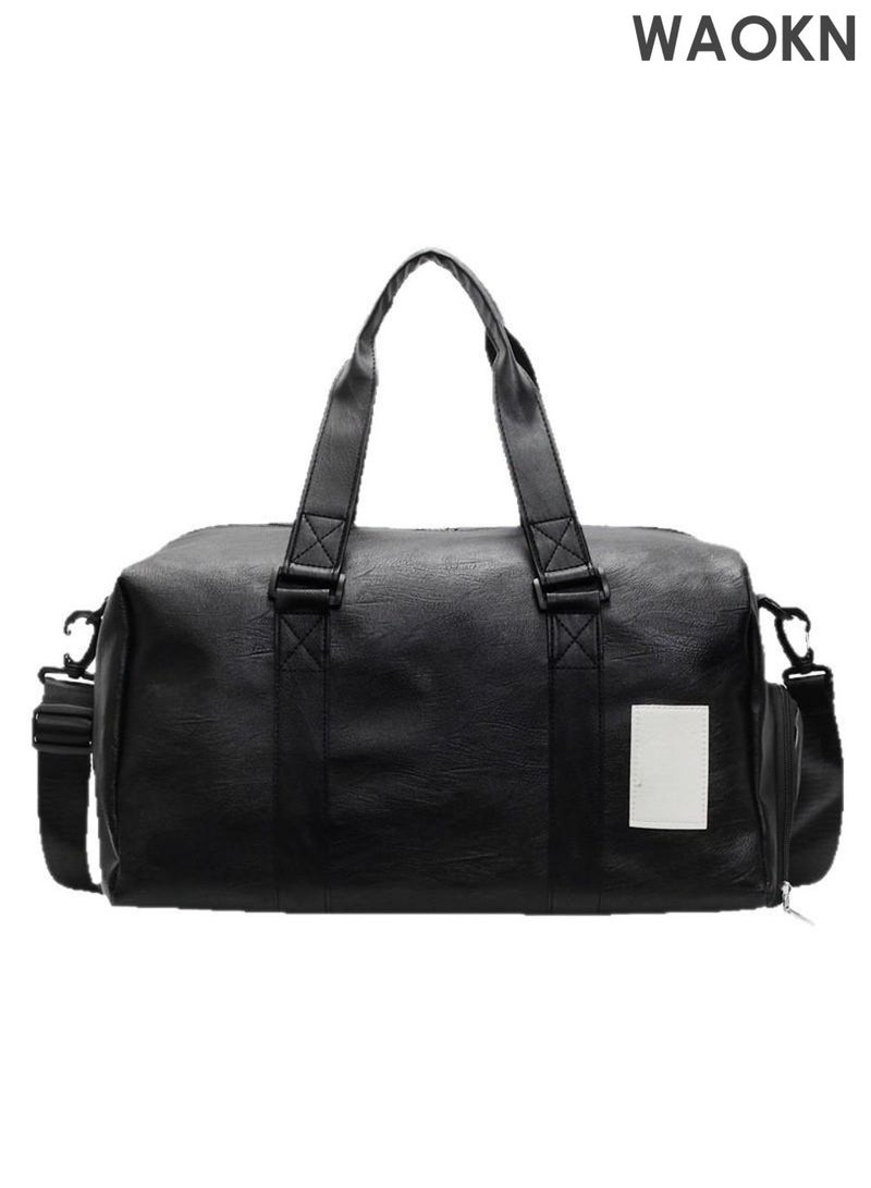 WAOKN Large capacity fitness bag, designed to be fashionable and versatile, sports and fitness bag, dry wet separation fitness bag, with shoe compartment, suitable for business bags, fitness travel bags, short distance travel bags, and men's and women's high-end portable boarding travel bags. - Image 1