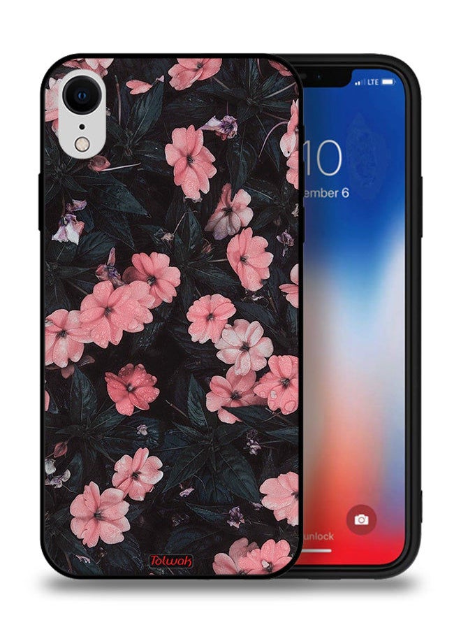 Tolwak - Apple iPhone XR Protective Case Peach Small Roses - Image 1