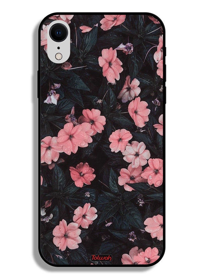 Tolwak - Apple iPhone XR Protective Case Peach Small Roses - Image 1