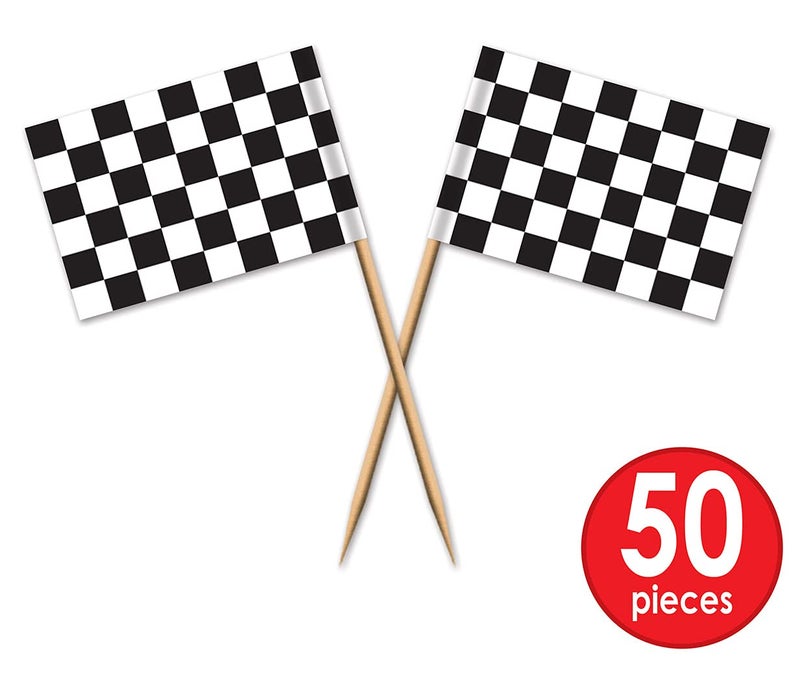 Beistle Checkered Flag Party Picks - Image 2