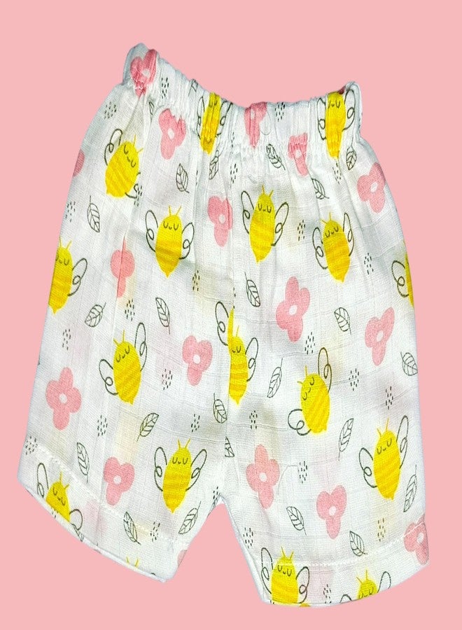 LAURIS Muslin organic Cotton Newborn new born baby boy girl jabla half sleeve with shorts set. Infant toddlers summer clothes. Night sleep suit nightwear cord set baby products jabla onesize wear - Image 4