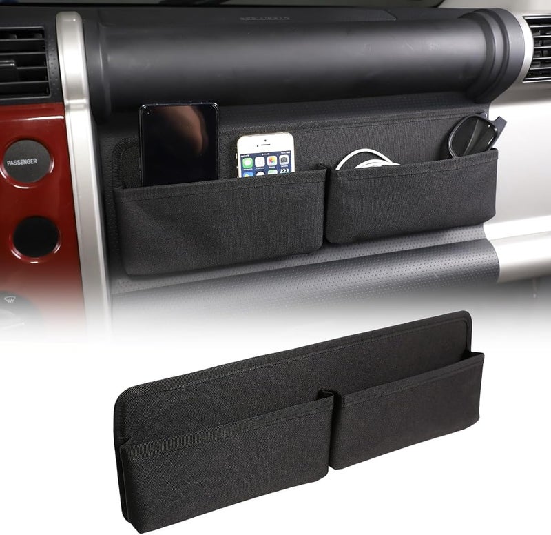 LLKUANG Passenger Storage Tray Organizer, Co-Pilot Center Console Organizer Storage Bag Fit for Toyot@ FJ Cruiser 2007-2021, Portable Auto car Organizer Accessories, Black, 1 PCS - Image 1