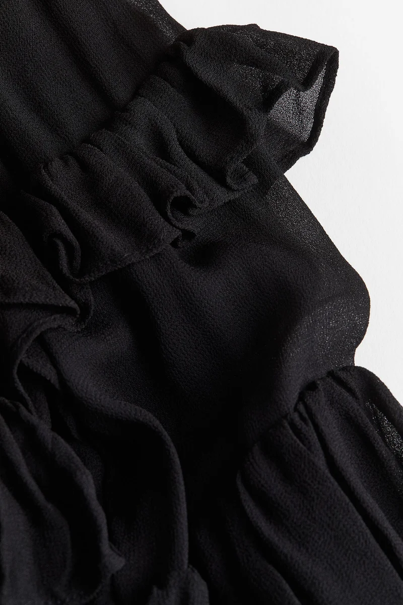 H&M Frill-trimmed chiffon blouse