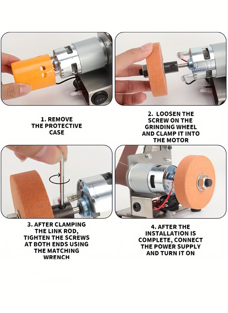 nihao - Multifunctional Electric Sharpener with 7-Speed ​​Control, 110-240V, Knife and Tool Sharpening System with British Standard Plug, Ideal for Hunting, Serrated, Kitchen Knives, Woodworking, and Crafts - Polishing, Buffing & Rust Removal Function - Image 1