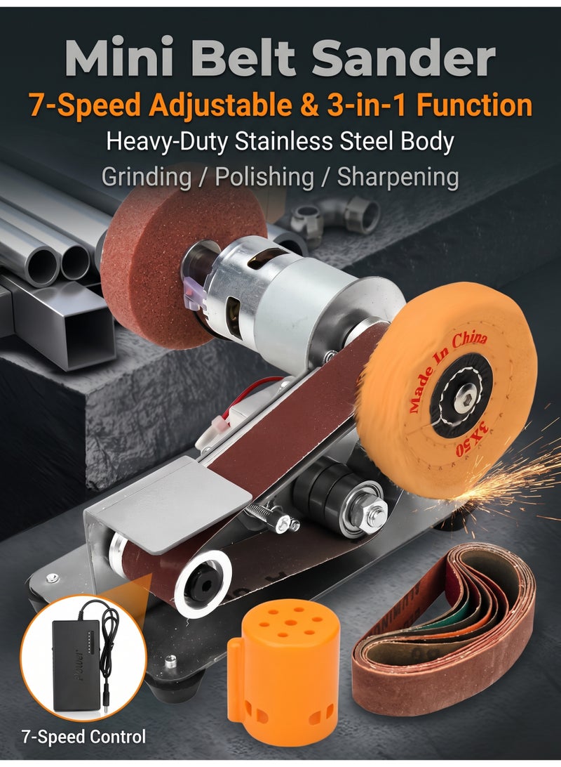 nihao Multifunctional Electric Sharpener with 7-Speed ​​Control, 110-240V, Knife and Tool Sharpening System with British Standard Plug, Ideal for Hunting, Serrated, Kitchen Knives, Woodworking, and Crafts - Polishing, Buffing & Rust Removal Function - Image 1
