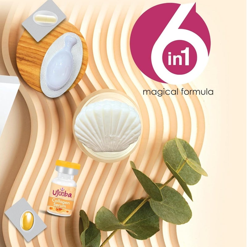 Ujooba 6 in 1 White Prestige Glow Booster Beauty Cream for Radiant & Brightening Skin Removes Acne, Wrinkles, Scars & Dark Spots For Men & Women Both Suitable For All Skin Types - Image 5