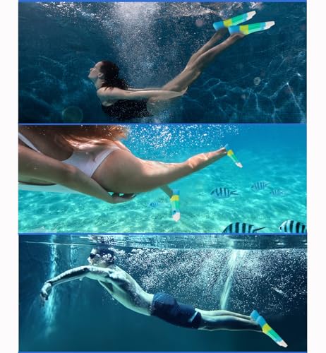 Prsca Kids Swim Fins,Short Youth Fins Swimming Flippers,Training Fins for Lap Swimming,for Children Girls Boys Beginners - Image 5