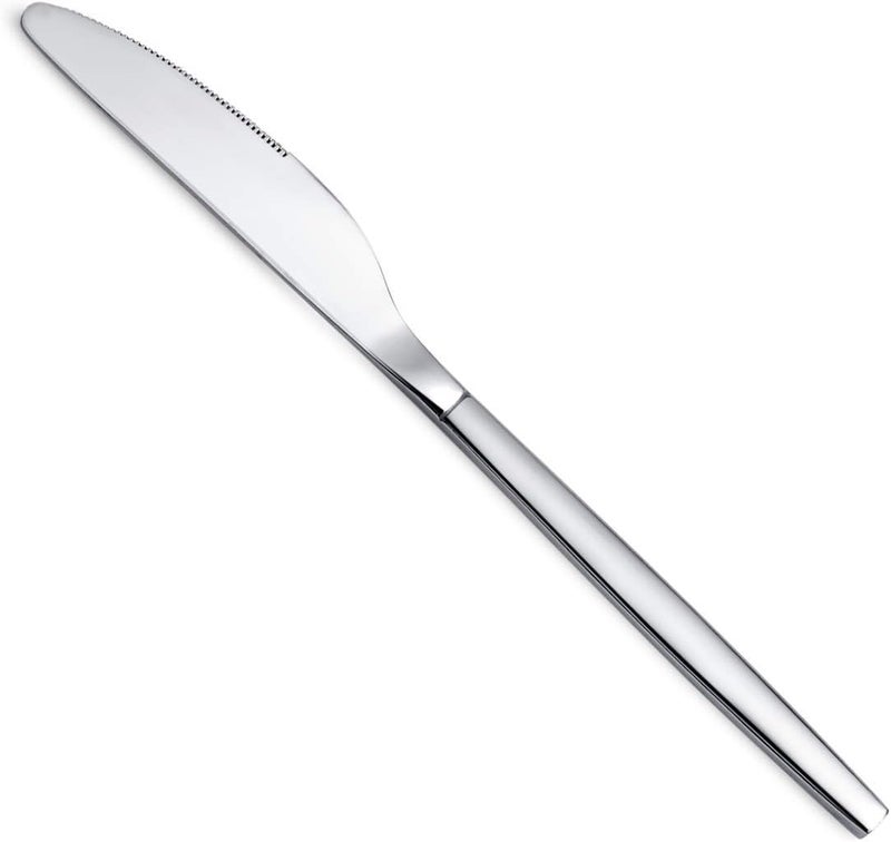 Berglander Dinner Knives Set Of 12, Stainless Steel Shiny Modern Dinner Knife, Butter Knife Table Knives Dishwasher Safe - Image 1