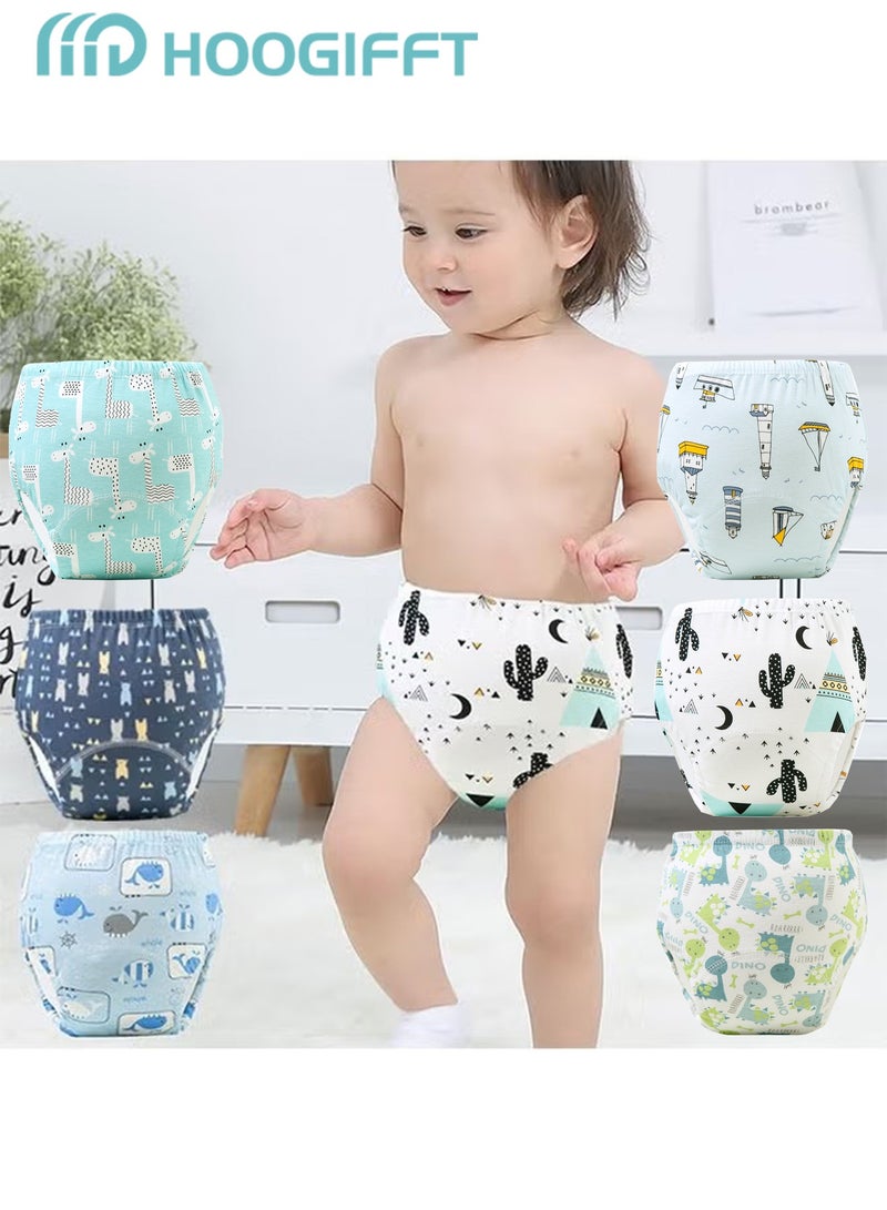 HOOGIFFT 6-Pieces Baby Potty Training Pants, Breathable Potty Training Underwear, Toddler Training Underwear for Boy and Girls, Size 110 - Image 2