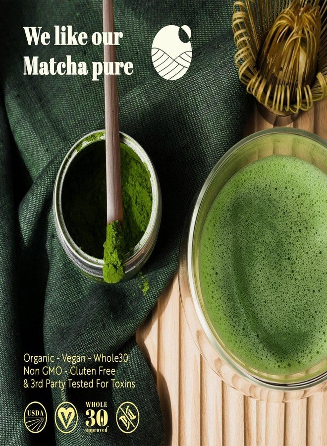 Midori Spring ماتشا ميدوري سبرينغ العضوية من الدرجة الاحتفالية - مزيج الحصاد الأول الذهبي، مسحوق الشاي الأخضر الياباني المطحون بالحجر، خالٍ من الإشعاع، خالٍ من الغلوتين، نباتي (ذهبي عضوي) - Image 3