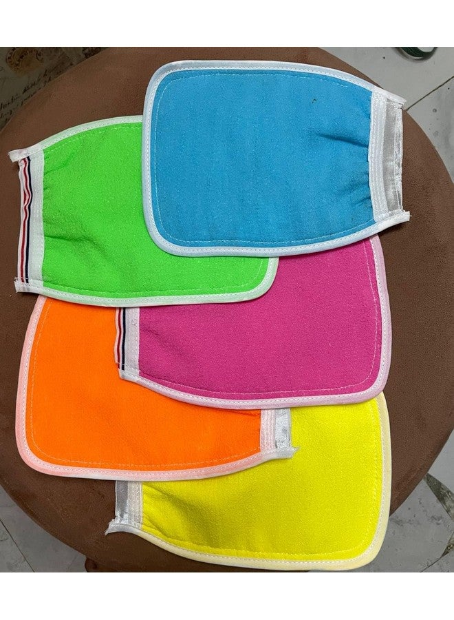 SNAPCOM 2 in 1 exfoliating microfiber gloves Exfoliating Glove Mitt Body Scrub for Bath Shower Glove Visibly Lift Away Dead Skin Tan Removal Viscose Deep Exfoliating Gloves for Soft Skin(2 pcs) - Image 1