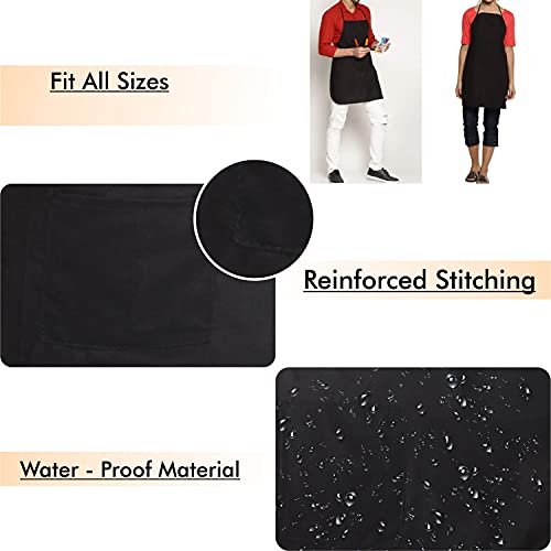 Yellow Weaves Waterproof Apron - 22 X 30 Inches, 1 Piece, (Black) - Image 3