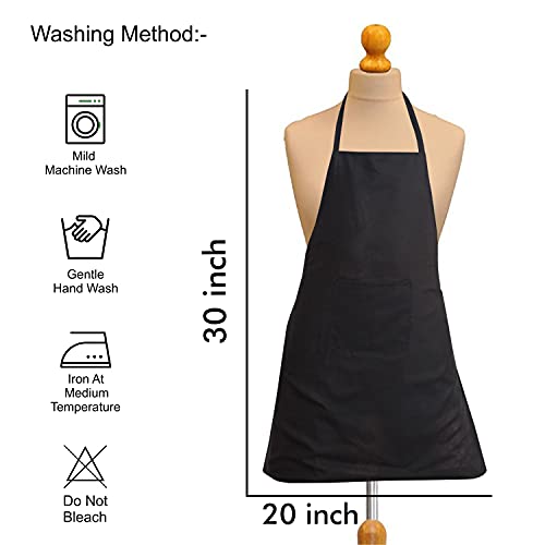 Yellow Weaves Waterproof Apron - 22 X 30 Inches, 1 Piece, (Black) - Image 4