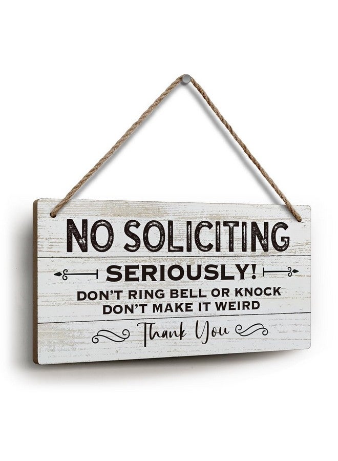 YZEXEZY No Soliciting Sign - 6"x12" Do Not Ring Bell or Knock, Do Not Disturb Wooden Hanging Sign for Front Door - Image 1