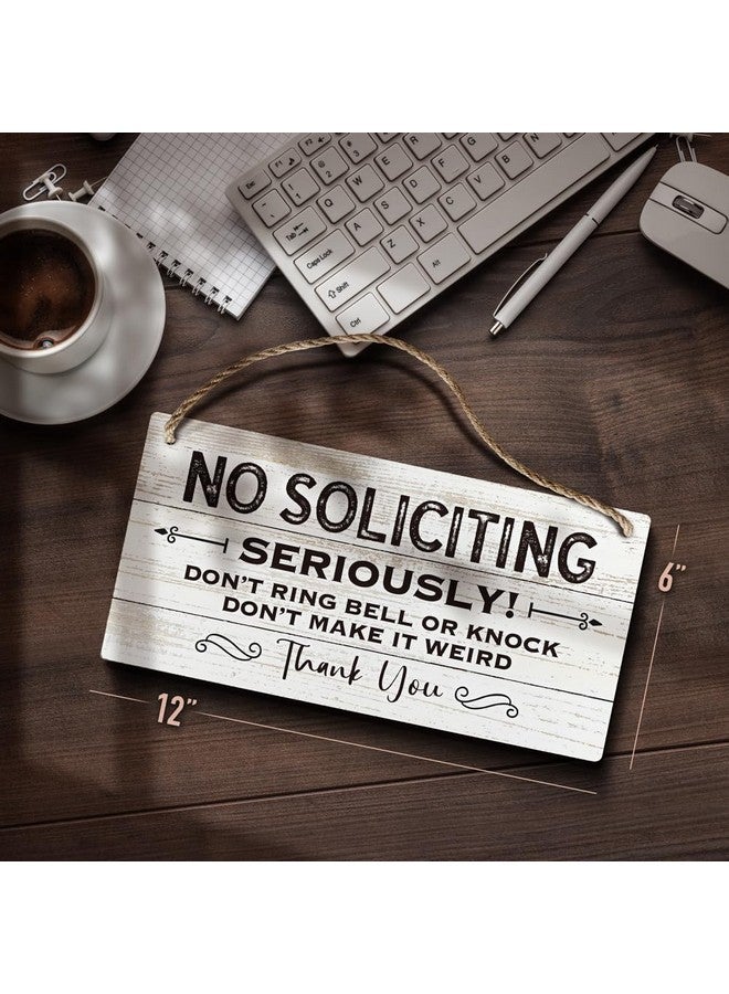 YZEXEZY No Soliciting Sign - 6"x12" Do Not Ring Bell or Knock, Do Not Disturb Wooden Hanging Sign for Front Door - Image 5