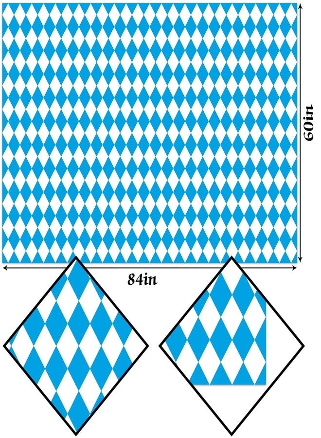 Hafangry Oktoberfest Tablecloth for German Oktoberfest Themed Party Decorations Blue Bavarian Flag Check Rectangular Table Cloth for Farmhouse Home Kitchen Decor 60×84inches - Image 3