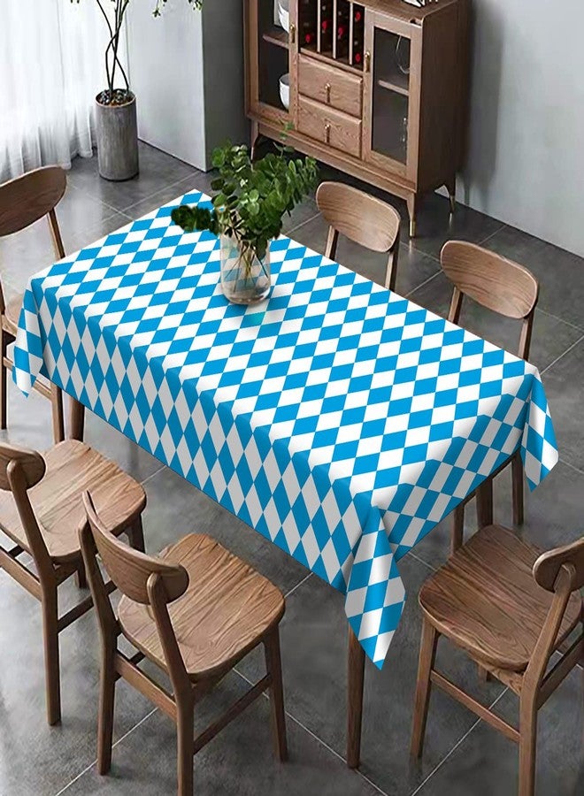 Hafangry Oktoberfest Tablecloth for German Oktoberfest Themed Party Decorations Blue Bavarian Flag Check Rectangular Table Cloth for Farmhouse Home Kitchen Decor 60×84inches - Image 4