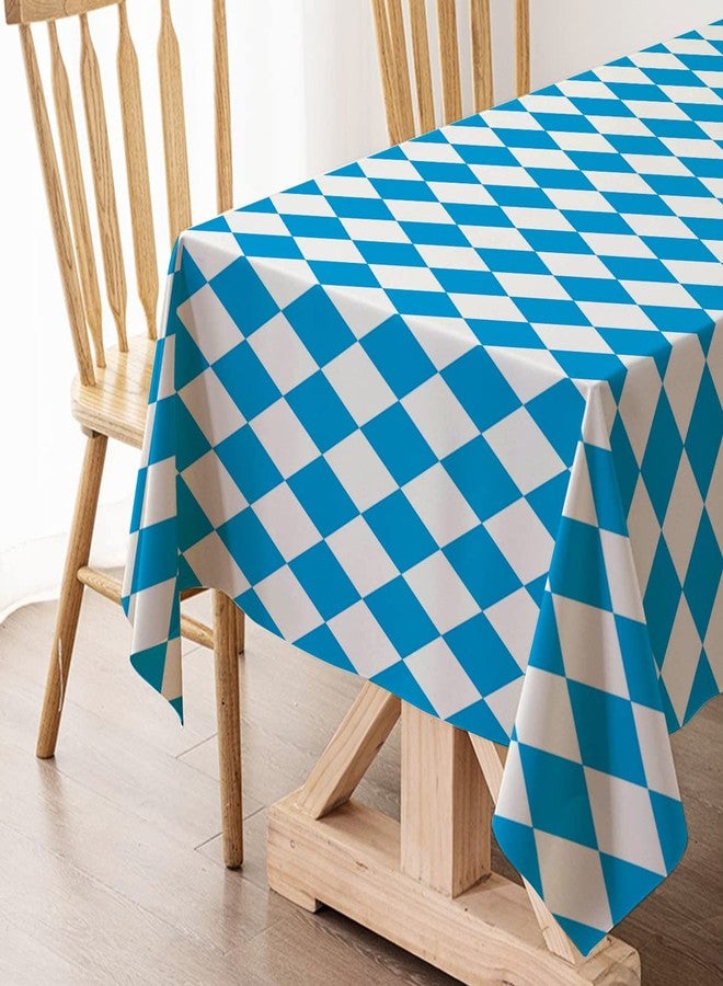 Hafangry Oktoberfest Tablecloth for German Oktoberfest Themed Party Decorations Blue Bavarian Flag Check Rectangular Table Cloth for Farmhouse Home Kitchen Decor 60×84inches - Image 5