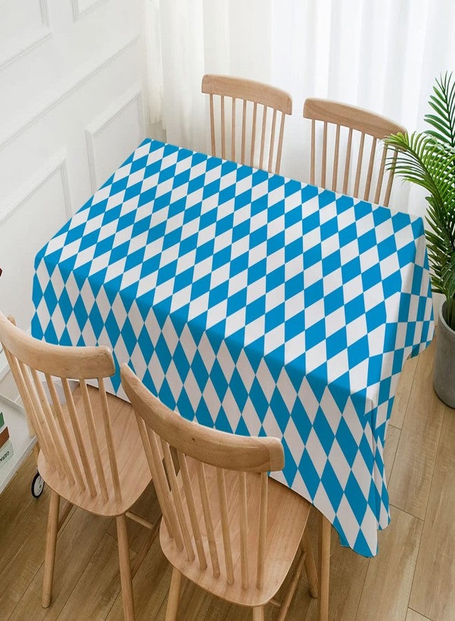 Hafangry Oktoberfest Tablecloth for German Oktoberfest Themed Party Decorations Blue Bavarian Flag Check Rectangular Table Cloth for Farmhouse Home Kitchen Decor 60×84inches - Image 2