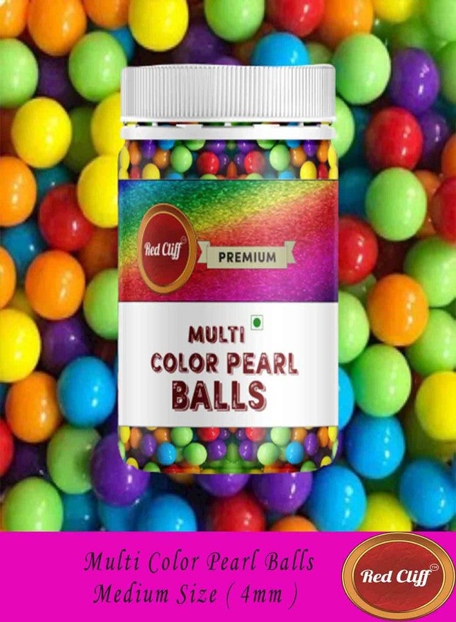 RED CLIFF Multi Color Pearl Balls | Medium Sized Pearls (4mm) Ideal for Cake Decoration & Garnishing 300g (Pack of 2) (Multicolor) - Image 5