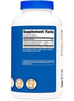 Nutricost Potassium (99 mg) Magnesium (210 mg) Citrates, 240 Capsules - Non-GMO, Gluten Free  - Image 4