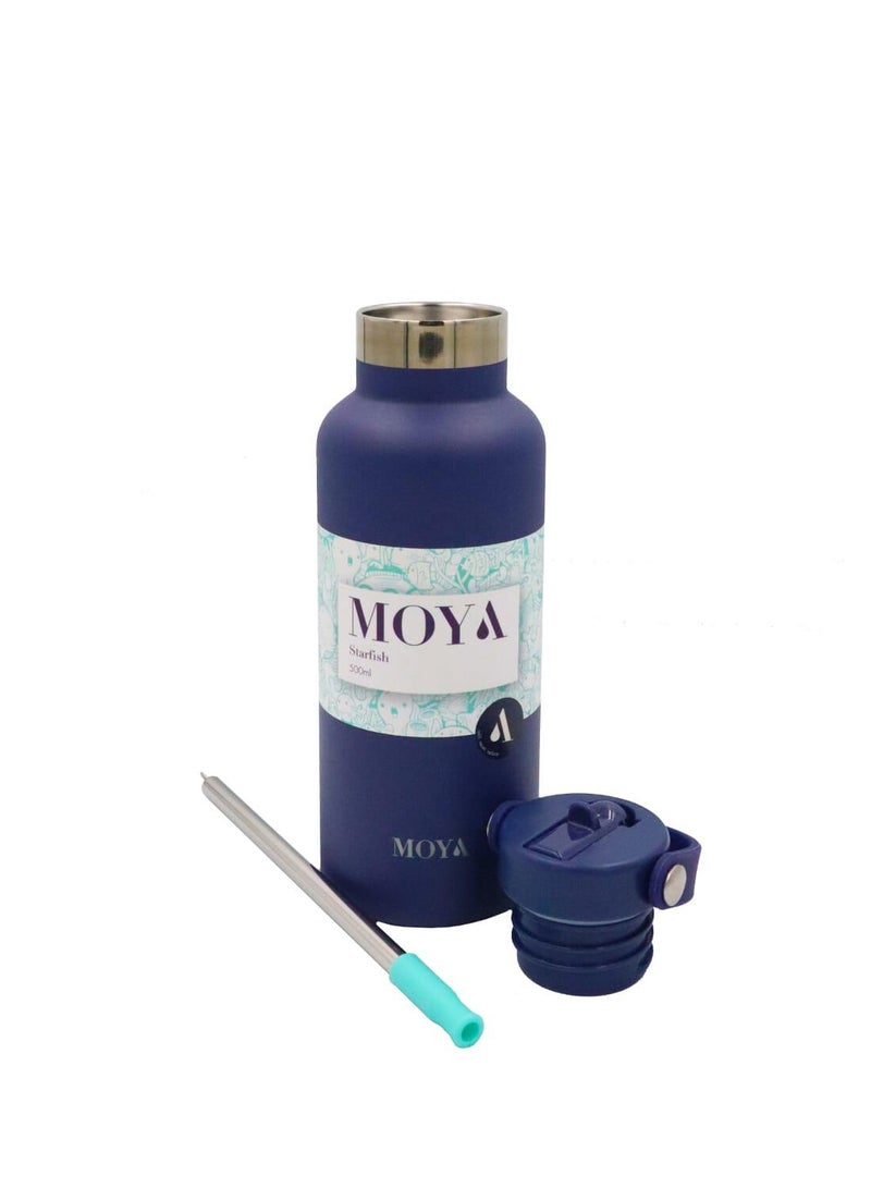 Moya "Starfish" 500ml Insulated Sustainable Water Bottle Navy - Image 4
