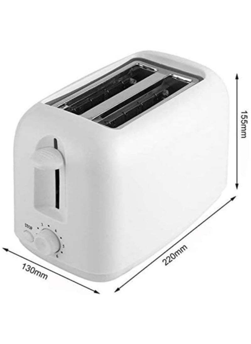 650 watt bread toaster with 6 different temperature levels for toasting bread.