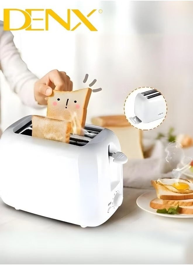 650 watt bread toaster with 6 different temperature levels for toasting bread.