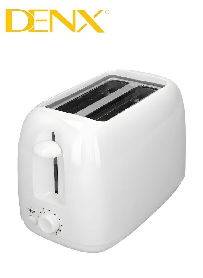 650 watt bread toaster with 6 different temperature levels for toasting bread.