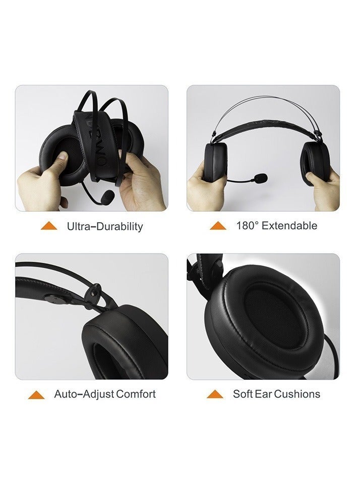 NUBWO N7 Gaming Headsets Wired Headset with Noise Canceling Mic - Image 4