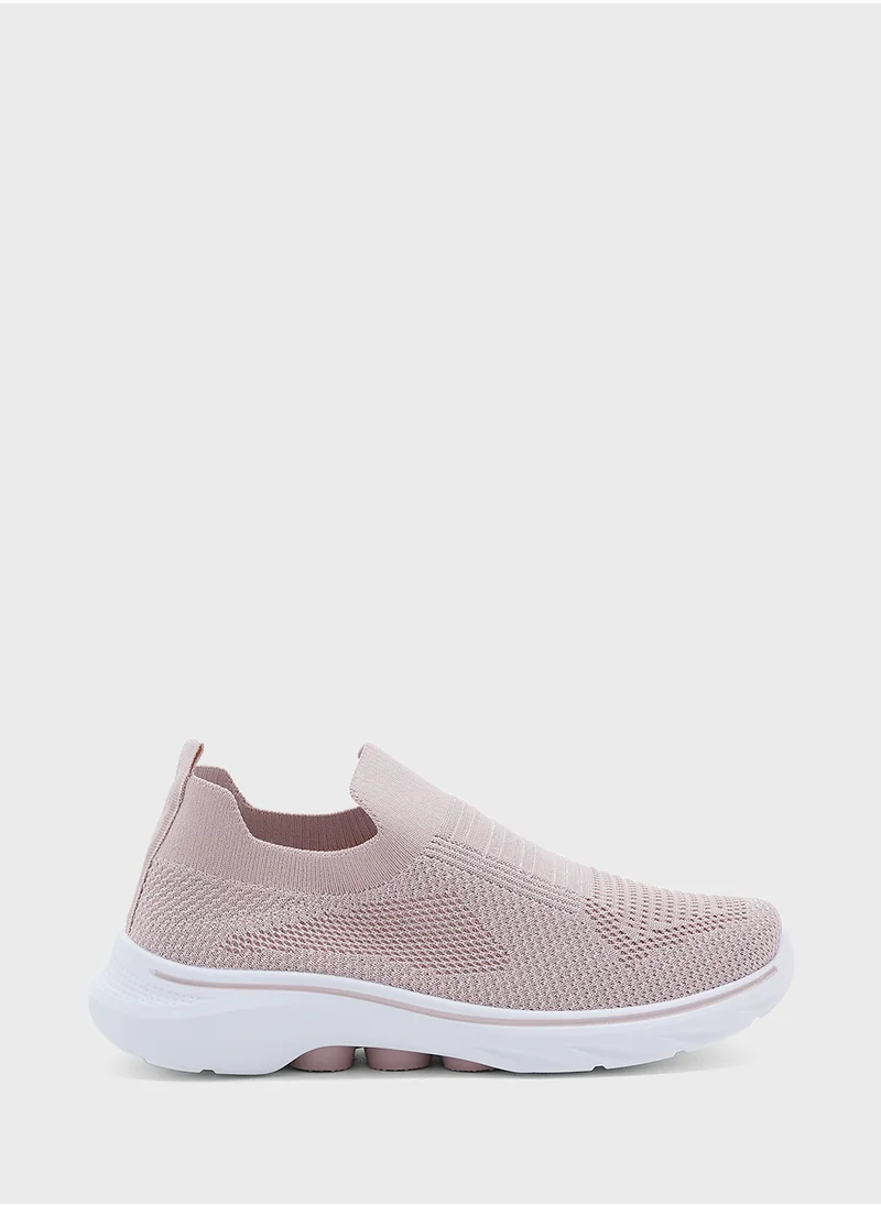 جينجر Breathable Fly Knit Slip On Comfort Shoes