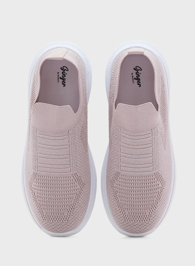 Ginger Breathable Fly Knit Slip On Comfort Shoes