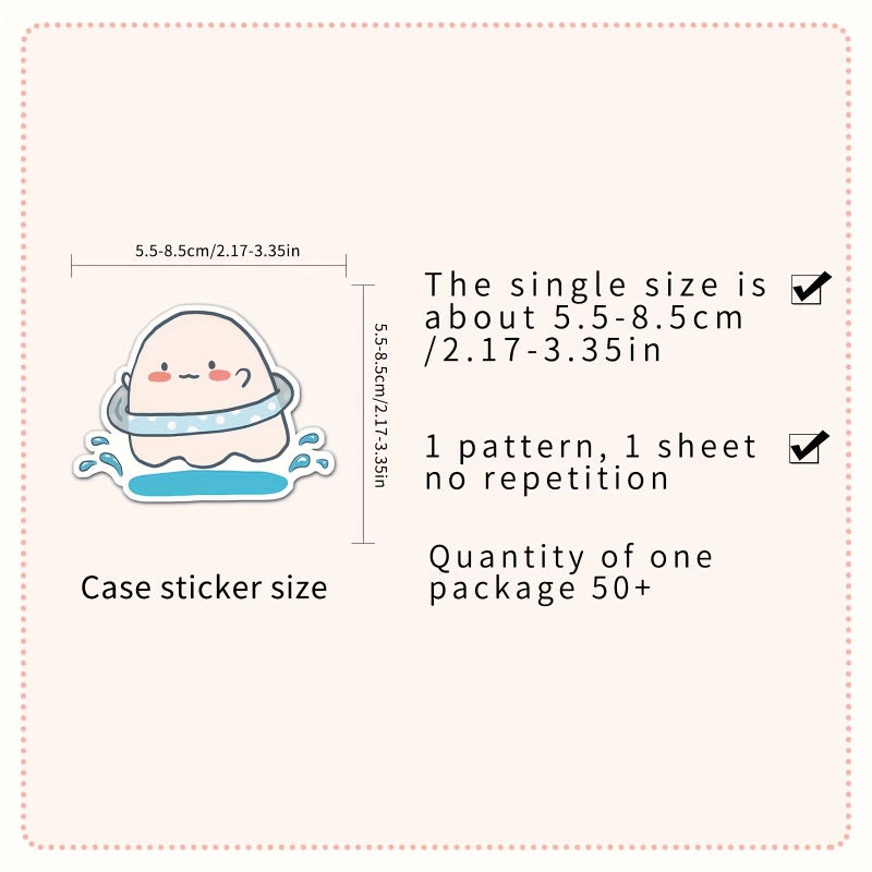 50 Fun Prank Meme Doodle Stickers Polychrome Decorative Storage Box Luggage Reward Gift - Image 3