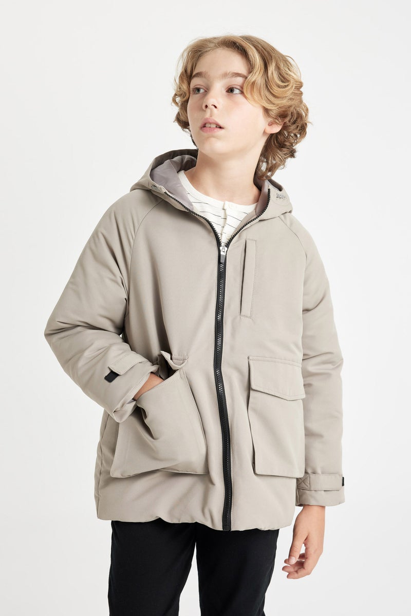 DeFacto Boy Hooded Water Repellent Raincoat  - Image 3