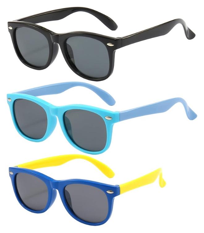 3 حزمة نظارات شمسية للأطفال للفتيان والبنات نظارات شمسية للأطفال المستقطبة - Image 1