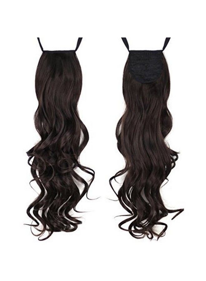 Foreign Holics Foreignholics Binding Tie Up Synthetic Ribbon Ponytail Extensions Clip In Hair Extensions One Piece Drawstring Pony Tail Long Curly Soft Silky For Women (Straight 24 - Image 1