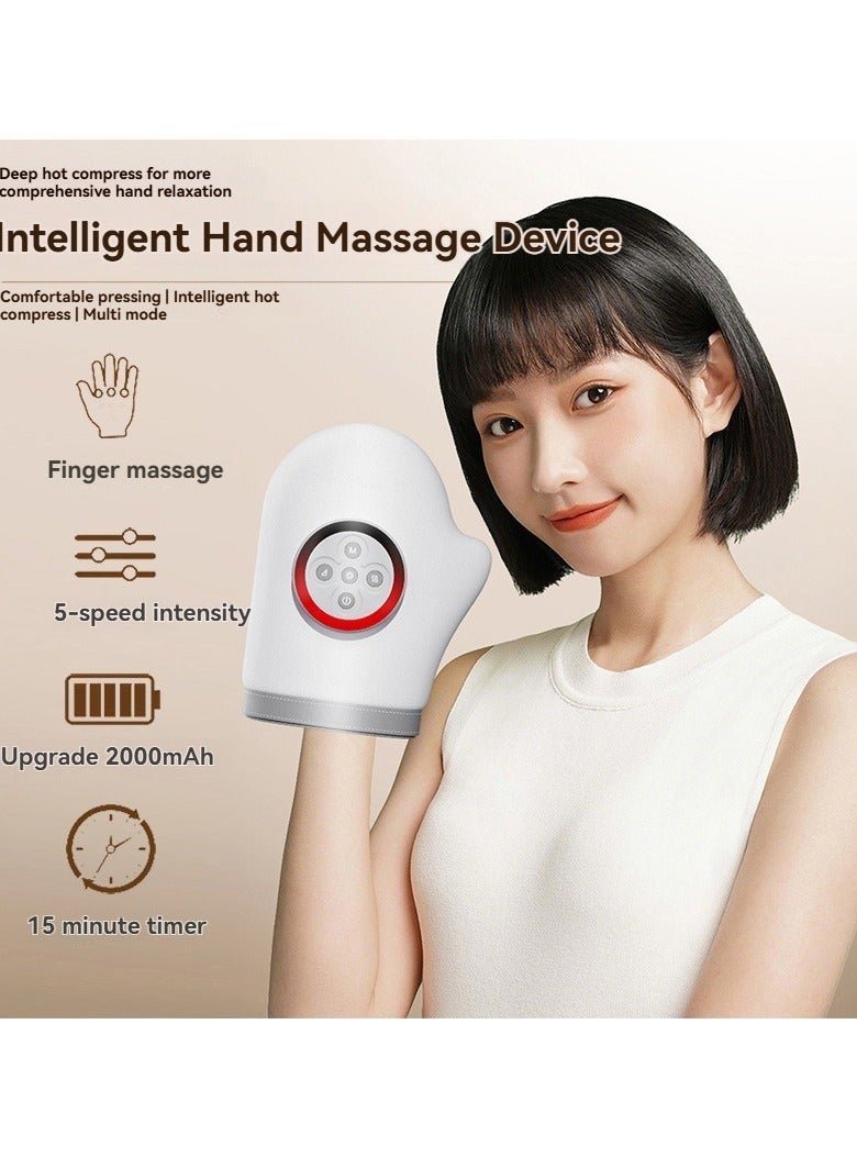 M MIAOYAN Wireless hand massager, heating and air pressure, vibration massage, relieve hand fatigue and tension, hand massager beauty hand instrument finger massage hand massager air pressure hot compress hand massager, best gift for family and friends  - Image 2