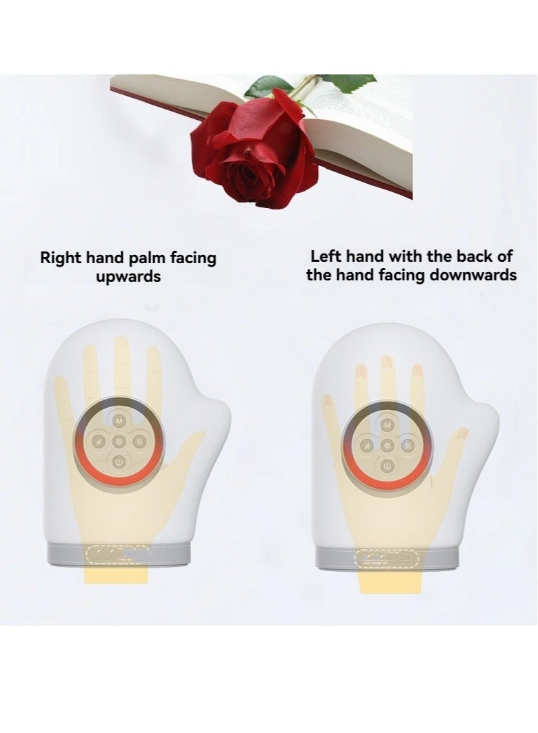 M MIAOYAN Wireless hand massager, heating and air pressure, vibration massage, relieve hand fatigue and tension, hand massager beauty hand instrument finger massage hand massager air pressure hot compress hand massager, best gift for family and friends  - Image 5