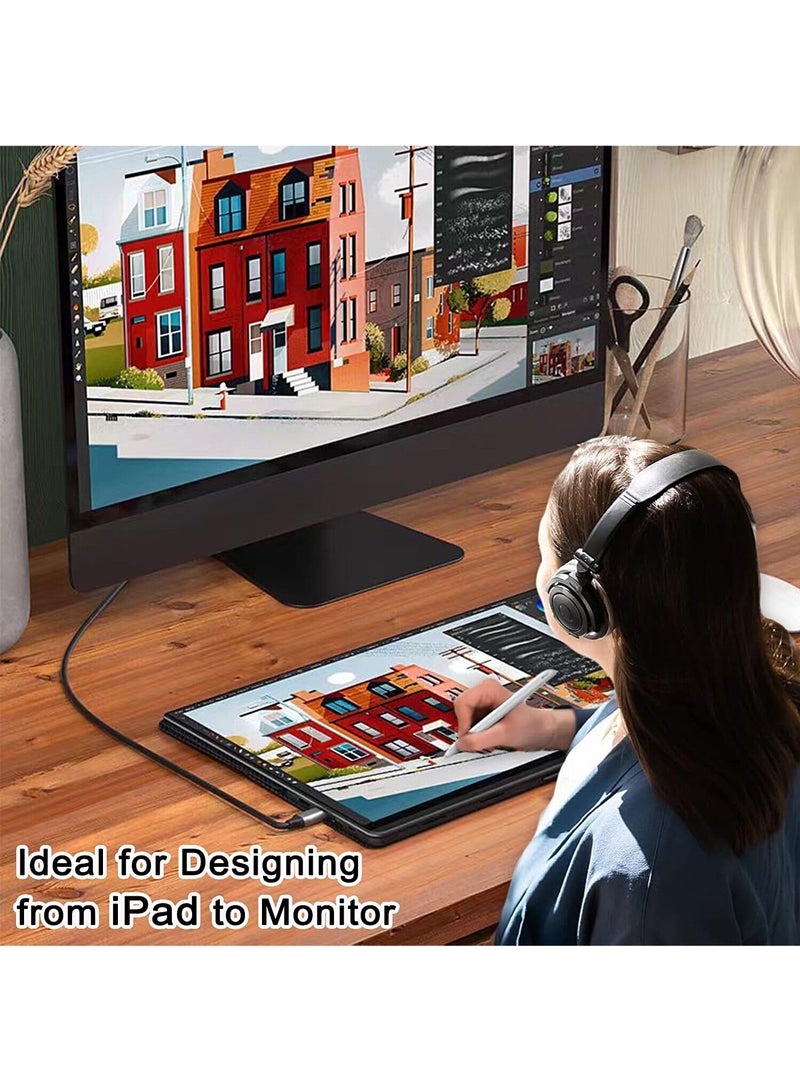 Mi VAZA Type-C to HDTV Cable HDMI Cable - Support 4K - HDMI 2.0 Monitor Cable - Compatible with Mobile Phone/Laptop/Computer/iPad/Android/iOS/Samsung/Projector - 2M - Image 4