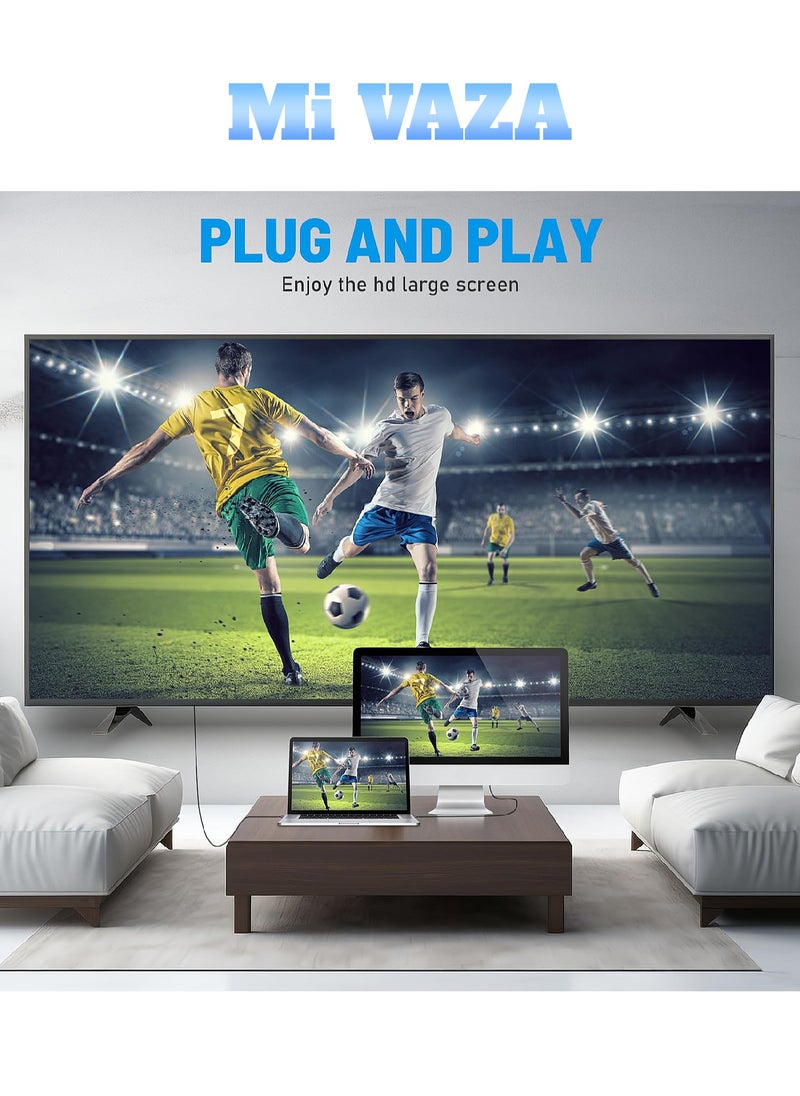 Mi VAZA - Type-C to HDTV Cable - Support 4K - HDMI 2.0 Monitor Cable - Compatible with Mobile Phone/Laptop/Computer/iPad/Android/iOS/Samsung/Projector - 2M - Image 1