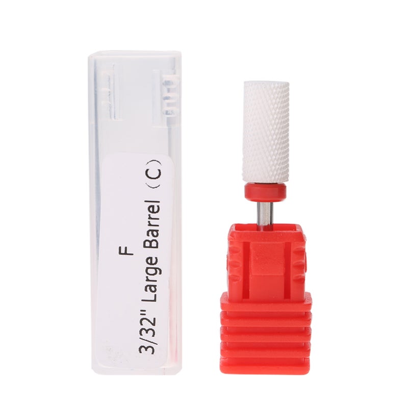 Nail Drill Bit Round Flat Ceramic Grinding Head Manicure Machine Accessories Tool Flat Head - Image 1
