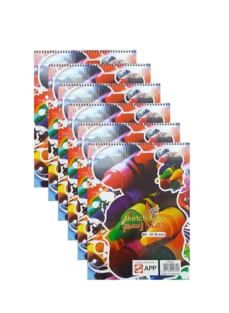 SINARLINE Sketch Book B4 20 Sheets SPO3561 (Pack of 6) - Image 3