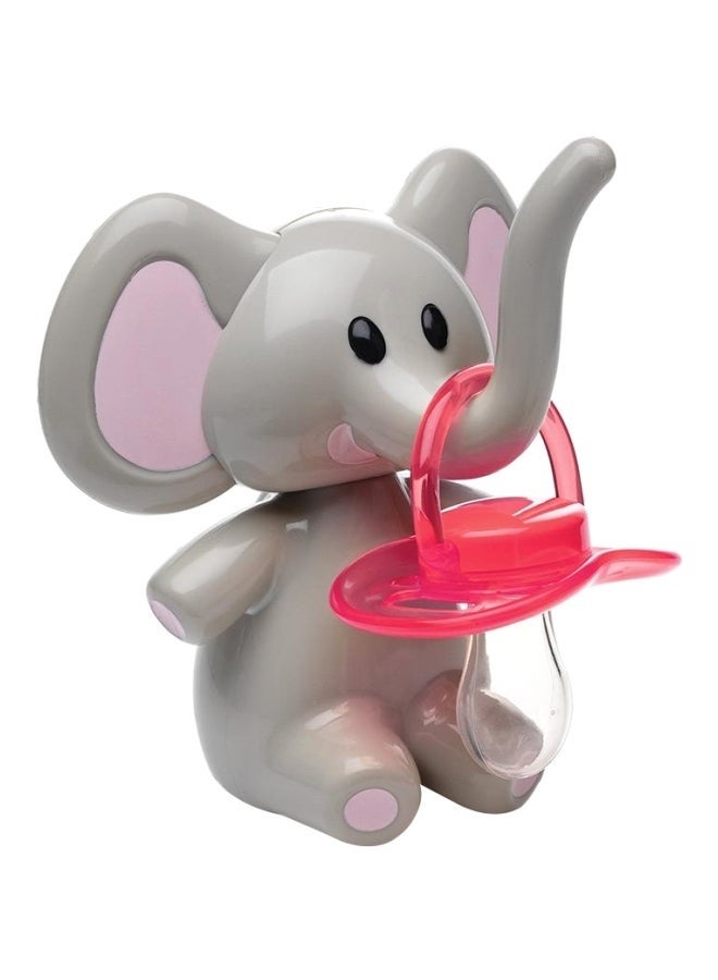 melii Elephant Pacifier Holder Pink Ears