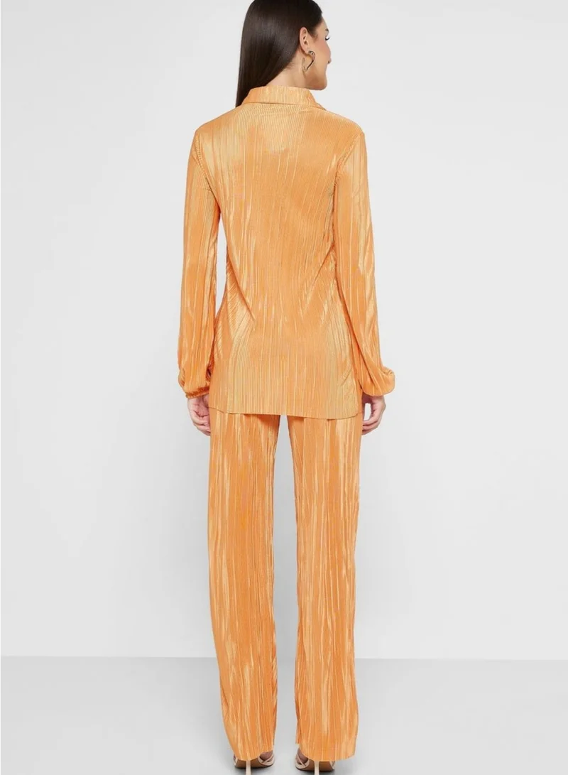 فاشونارا طقم تنسيق برتقالي مع إكسسوارات ذهبية