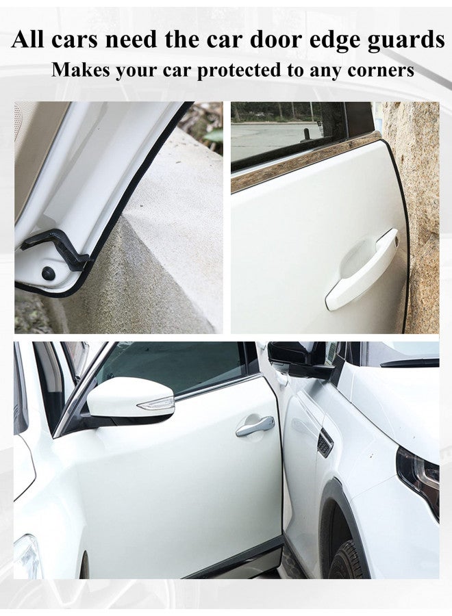 SYOAUTO SYOAUTO 32Ft(10M) Door Edge Guard Black Car Guards Protector for Cars Rubber Auto Trim U Shape Build in Metal Sheet No Need Adhesive Easy to Cut Most  - Image 4